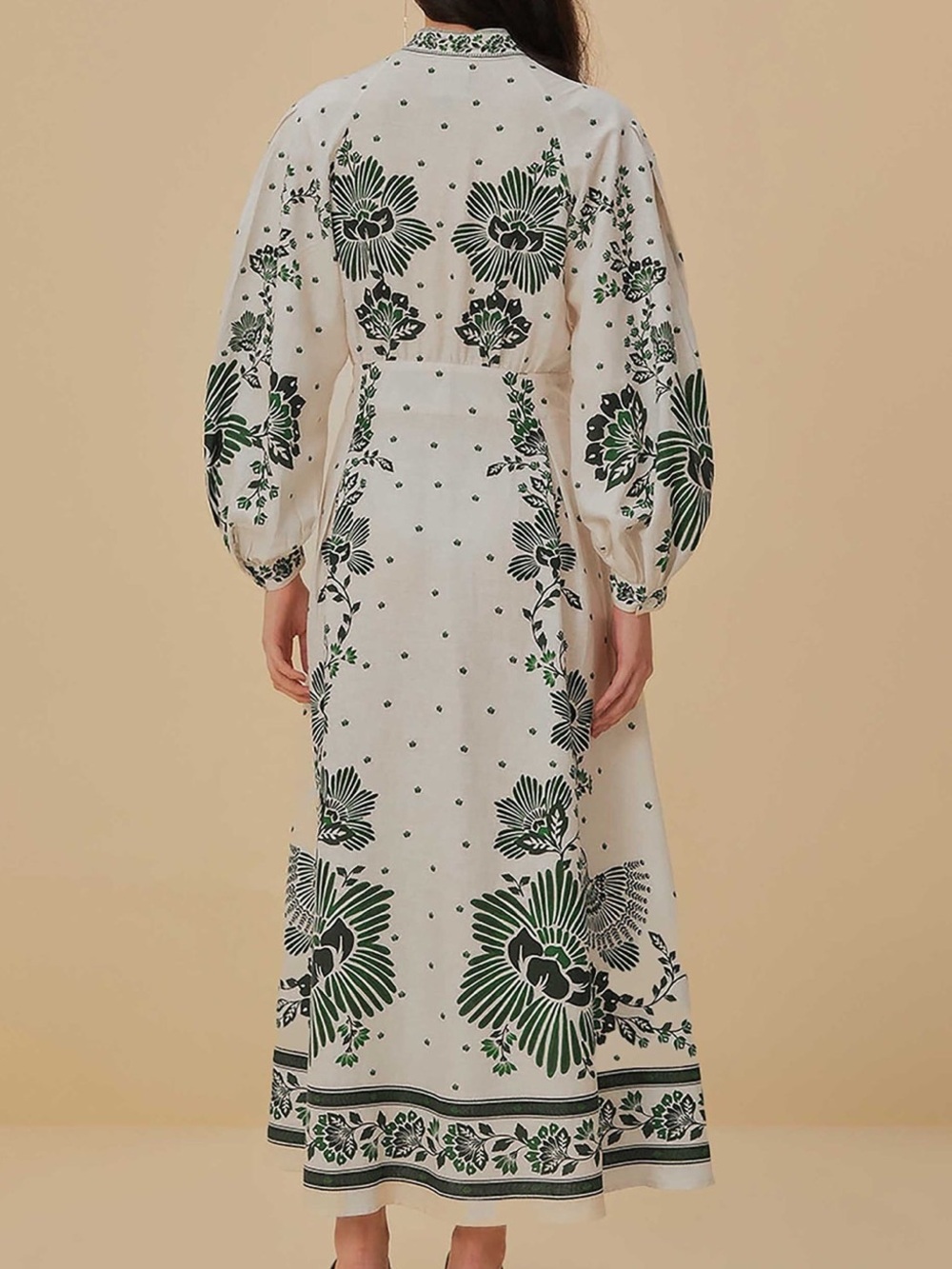 Farm Rio Forest Soul Off-White Maxi Dress - Picture 2 of 8